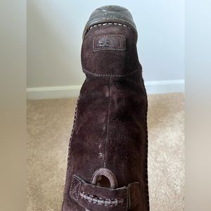 UGG Womens 9 Haywell Brown Suede Leather Winter Casual Boots Water Resistant